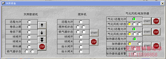 灰?guī)煸O(shè)備的控制和狀態(tài)顯示